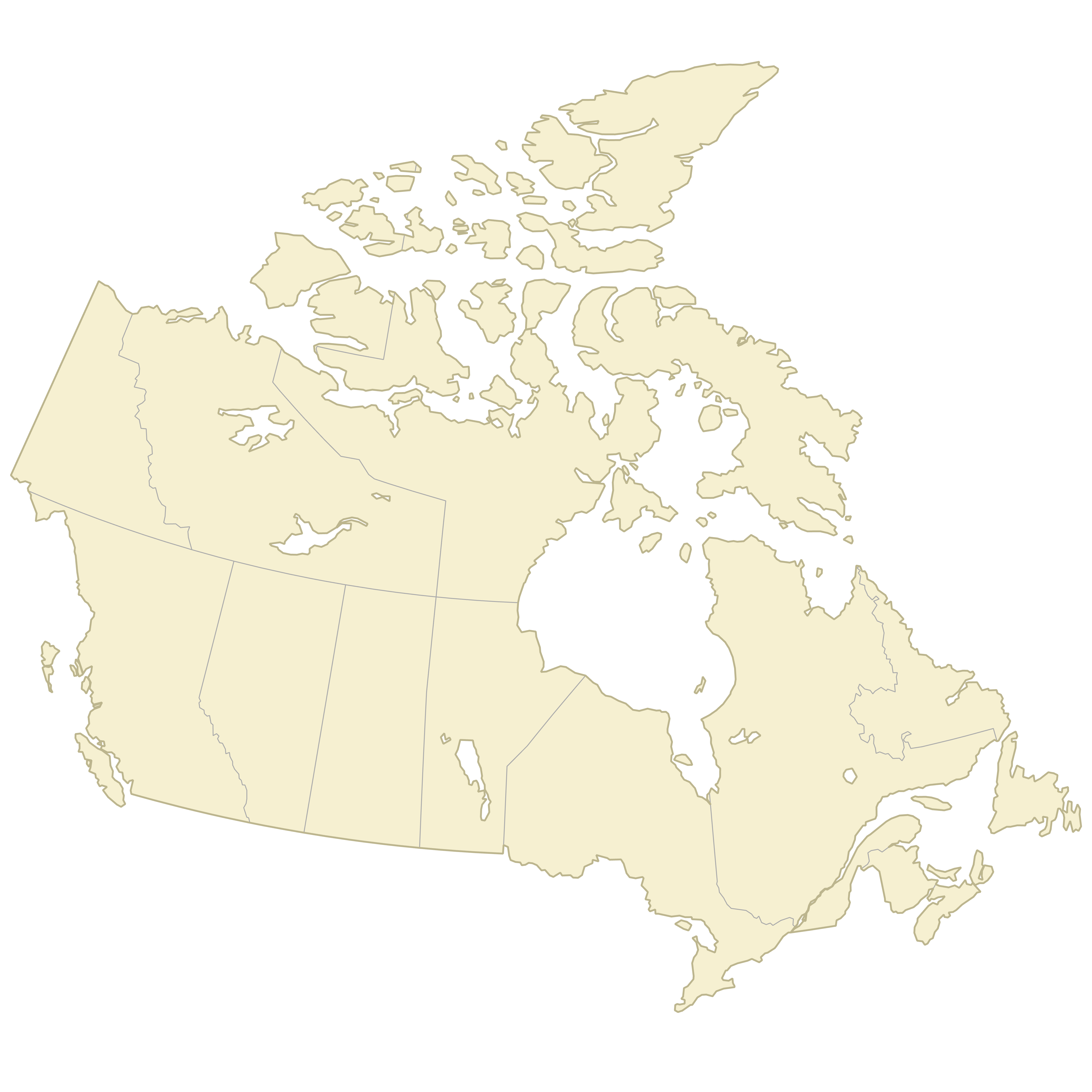 Canadian Coastline Map